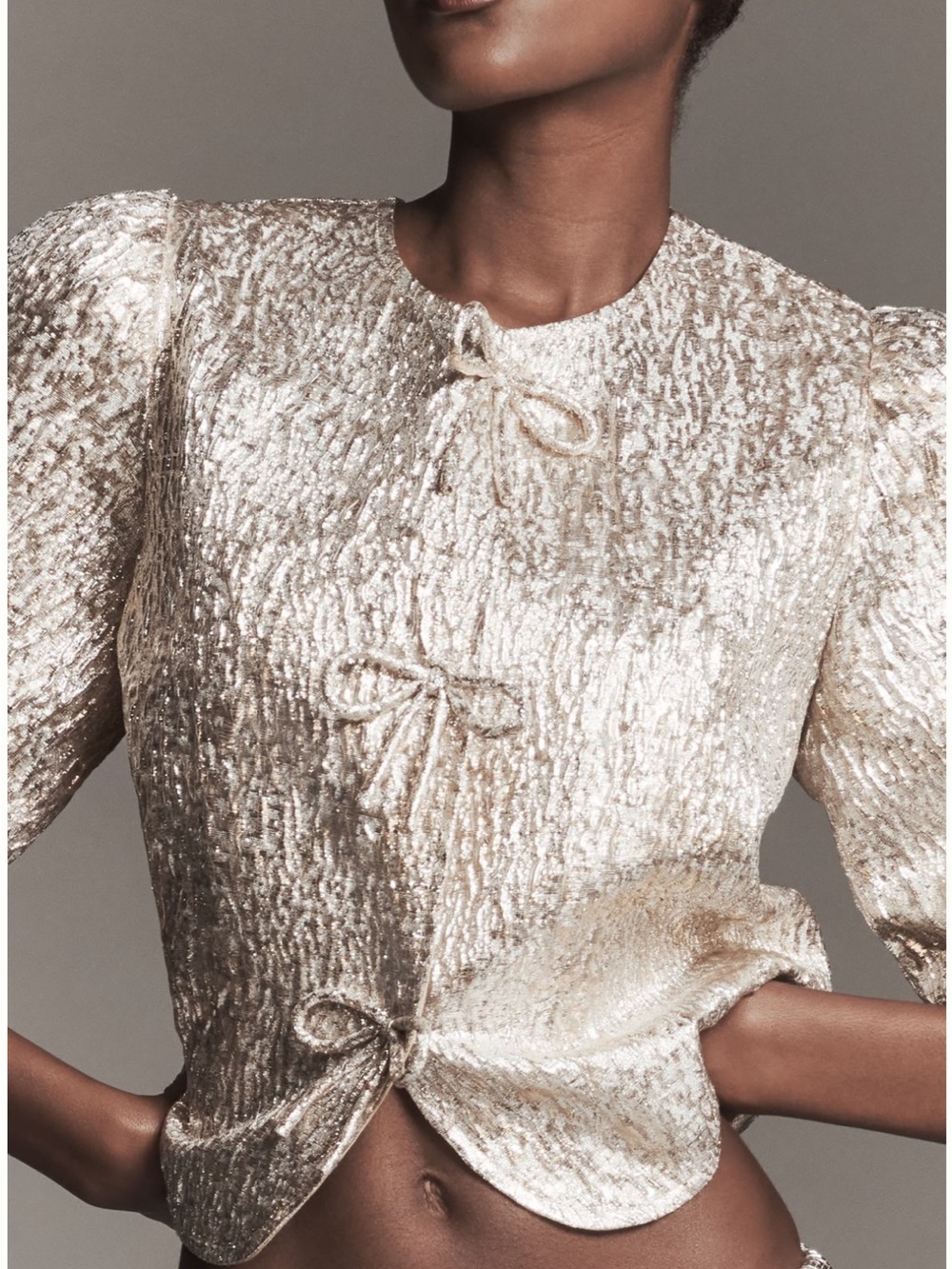 NWT Anthropologie Dolan Left Coast Textured Lamé Crop Jacket | SOLD OUT ✨